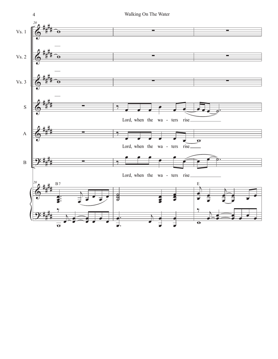 Walking On The Water (SAB) by Stephen DeCesare 3-Part - Digital Sheet Music page 4