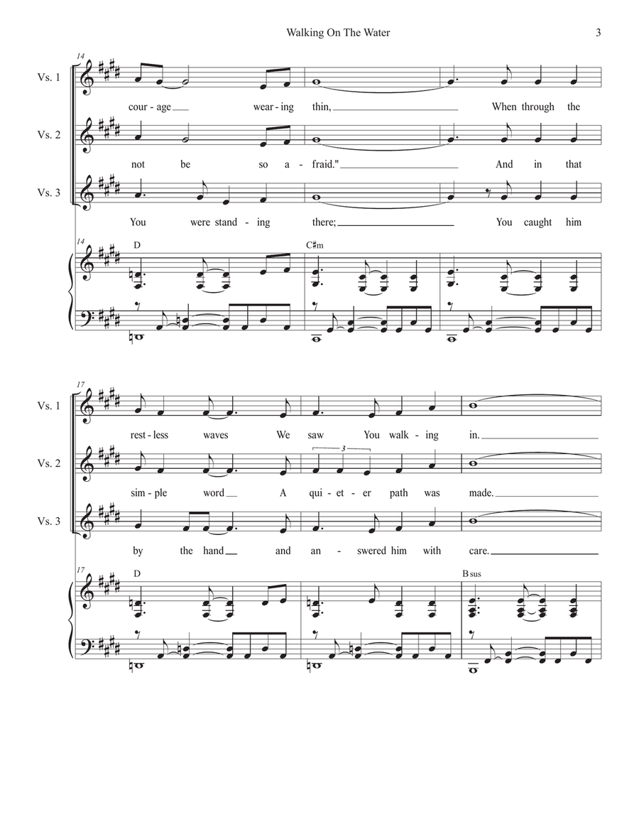 Walking On The Water (2-part choir - (Soprano and Tenor) by Stephen DeCesare 2-Part - Digital Sheet Music page 3