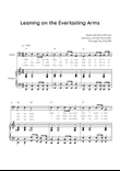 Leaning On The Everlasting Arms - Cello & Piano in C - Easy With Chords & Lyric