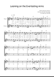 Leaning On The Everlasting Arms - Flute Duet in D - Easy With Chords & Lyric