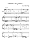 Tell Me the Story of Jesus - Piano in C With Chords & Lyric - Easy