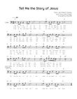 Tell Me the Story of Jesus - Cello in C With Chords & Lyric - Easy