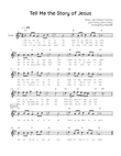 Tell Me the Story of Jesus - Flute in G With Chords & Lyric - Easy