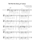 Tell Me the Story of Jesus - Trumpet in F With Chords & Lyric - Easy