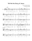 Tell Me the Story of Jesus - Voice in G Lead Sheet With Chords & Lyric - Easy