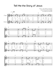 Tell Me the Story of Jesus - Flute Duet in F - Easy With Chords & Lyric