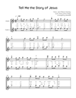 Tell Me the Story of Jesus - Violin Duet in F - Easy With Chords & Lyric