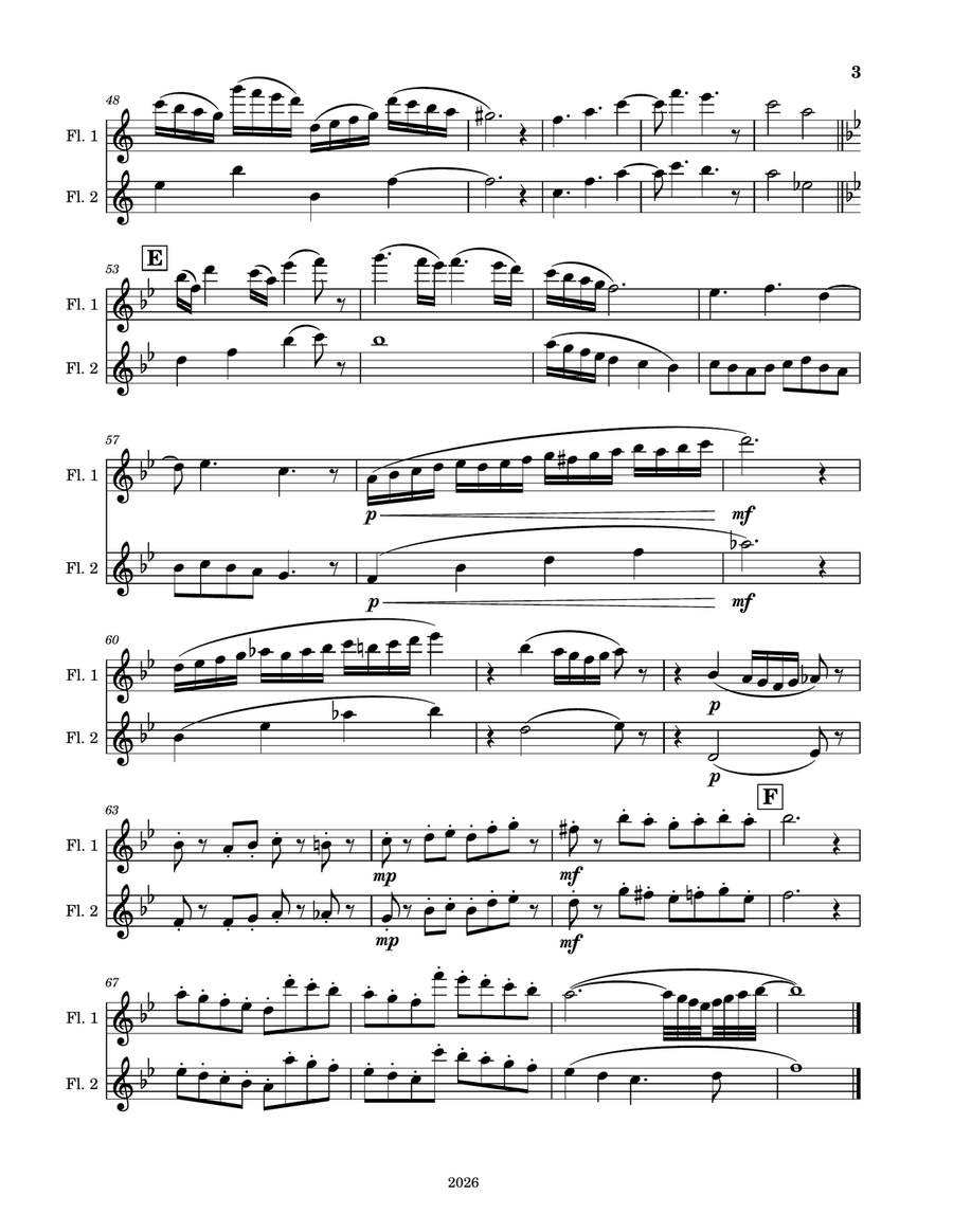 Flute Duet No. 4126 by Eric Bingham-Kumpf Flute Duet - Digital Sheet Music page 3