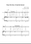 Pass Me Not, O Gentle Savior - Cello & Piano in D - Easy With Chords & Lyric