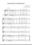 Pass Me Not, O Gentle Savior - Violin Duet in G - Easy With Chords & Lyric