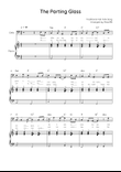 The Parting Glass - Cello & Piano in C - Easy With Chords & Lyric
