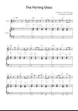 The Parting Glass - Flute & Piano in C - Easy With Chords & Lyric