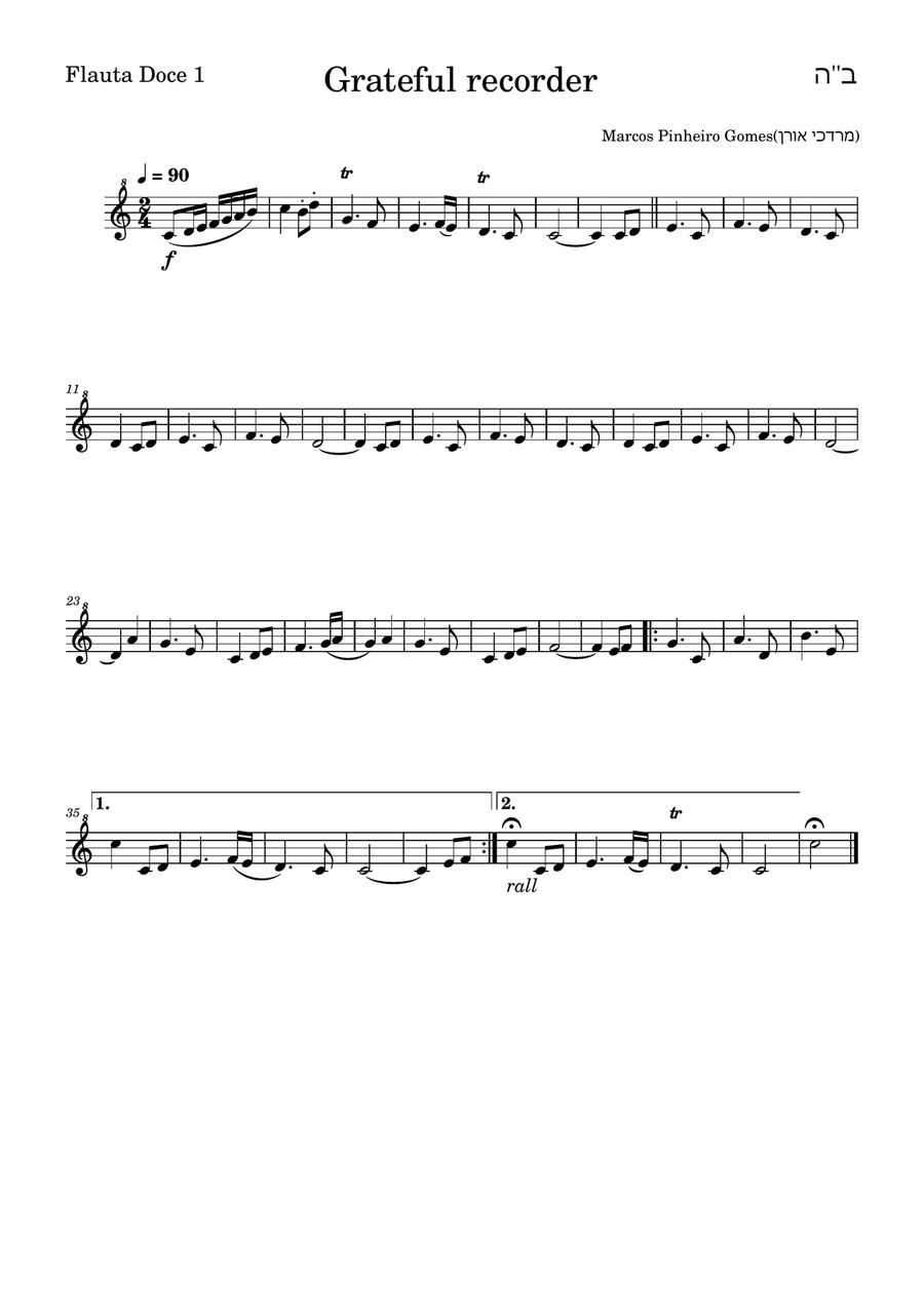 Grateful recorder Recorder - Digital Sheet Music page 3