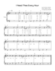 I Need Thee Every Hour - Easy Piano in C With Chords & Lyric