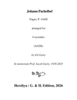 Fugue, P. 416/II (arrangement for 4 recorders)