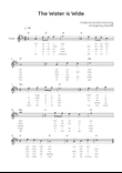 The Water is Wide - Voice Lead Sheet in D With Chords & Lyrics - Easy