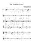 Wild Mountain Thyme - Violin in F Solo With Chords & Lyrics - Easy
