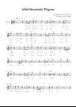 Wild Mountain Thyme - Voice in C Solo With Chords & Lyrics - Easy