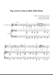 My Love is Like a Red, Red Rose - Trumpet & Piano in Ab With Chords & Lyrics - Easy