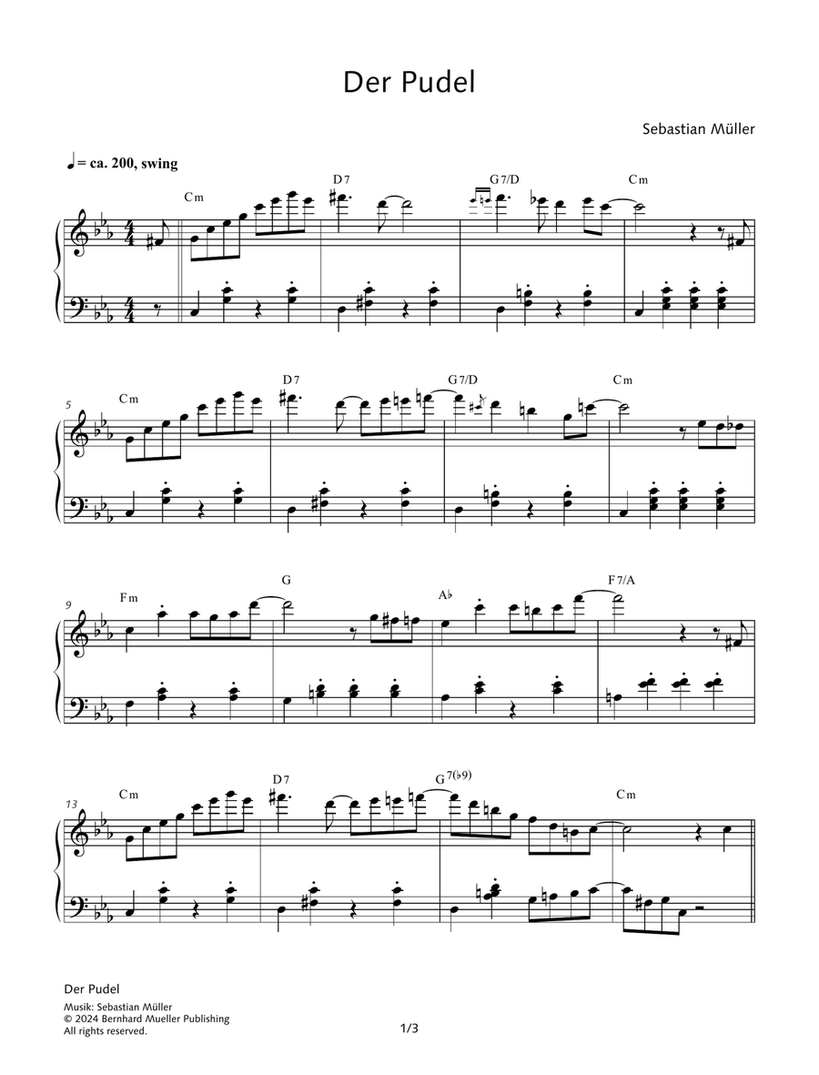 Der Pudel (The Poodle) Piano Method - Digital Sheet Music page 2