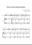 Down by the Sally Gardens - Cello & Piano in C With Chords & Lyrics - Easy