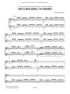 Deux regards, un chemin Guitar Duet scores gallery preview page 3