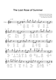 The Last Rose of Summer - Flute in C Solo With Chords & Lyrics - Easy