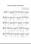 The Last Rose of Summer - Flute in Bb Solo With Chords & Lyrics - Easy