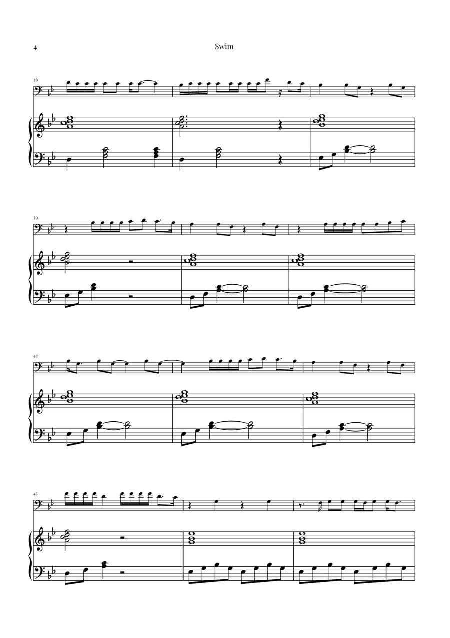 Swim by BTS Bassoon - Digital Sheet Music page 4