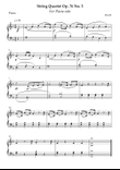String Quartet Op. 76 No. 5 – Piano Solo (Easy / Intermediate)