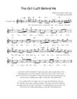 The Girl I Left Behind Me - Trumpet in Ab Solo With Chords & Lyrics - Easy