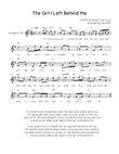 The Girl I Left Behind Me - Trumpet in F Solo With Chords & Lyrics - Easy