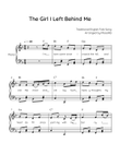The Girl I Left Behind Me - Piano in F With Chords & Lyrics - Easy