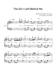 The Girl I Left Behind Me - Piano in C With Chords & Lyrics - Easy