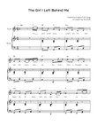 The Girl I Left Behind Me - Flute With Piano in F With Chords & Lyrics - Easy