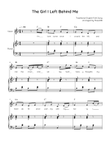 The Girl I Left Behind Me - Voice With Piano in F With Chords & Lyrics - Easy