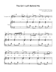 The Girl I Left Behind Me - Trumpet With Piano in F With Chords & Lyrics - Easy