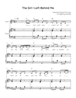 The Girl I Left Behind Me - Voice With Piano in D With Chords & Lyrics - Easy