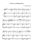The Girl I Left Behind Me - Voice With Piano in C With Chords & Lyrics - Easy