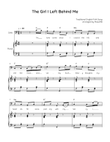 The Girl I Left Behind Me - Cello With Piano in C With Chords & Lyrics - Easy