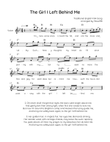 The Girl I Left Behind Me - Voice Lead Sheet in Bb With Chords & Lyrics - Easy