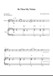 Be Thou My Vision - Easy Violin & Piano with Chords (A Major)