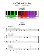 It Is Well with My Soul (PIANO TRIO for 3 Players on 1 Piano) Piano scores gallery preview page 4