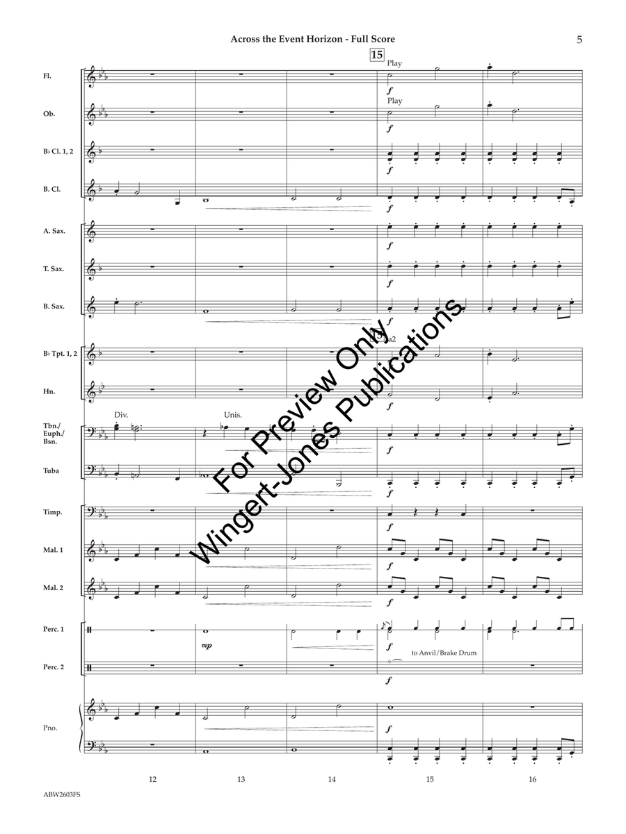 Across the Event Horizon (Class Set) Concert Band - Sheet Music page 6