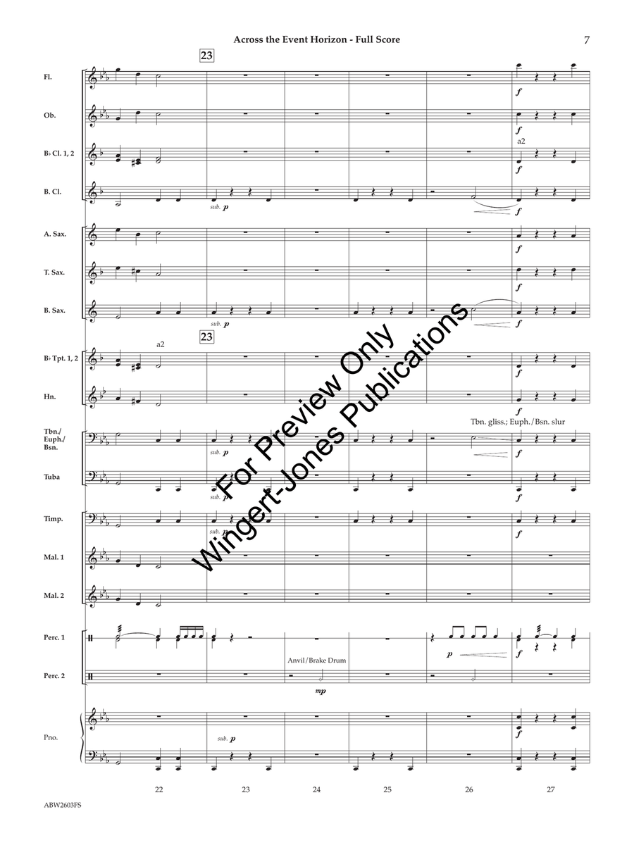 Across the Event Horizon (Class Set) Concert Band - Sheet Music page 8