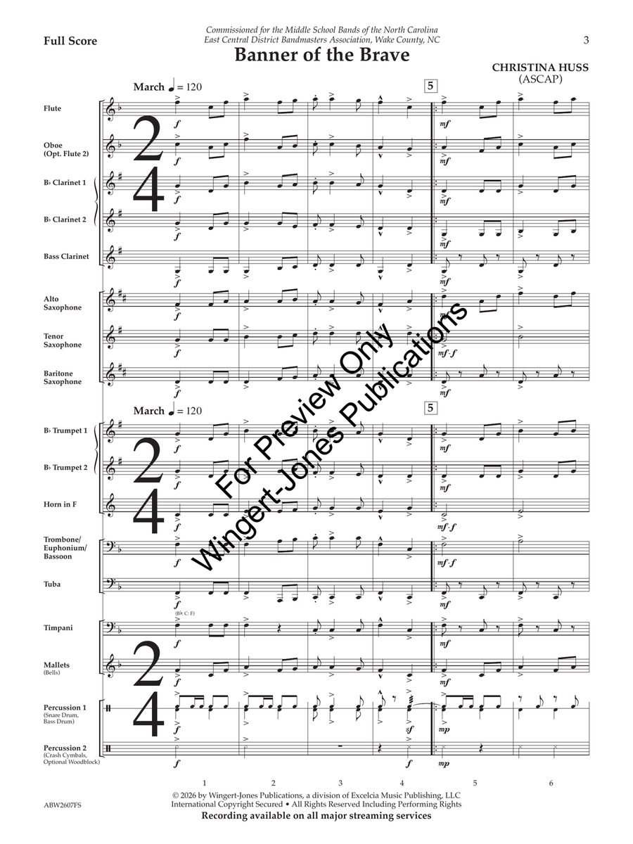 Banner of the Brave (Judges Set) Concert Band - Sheet Music page 4