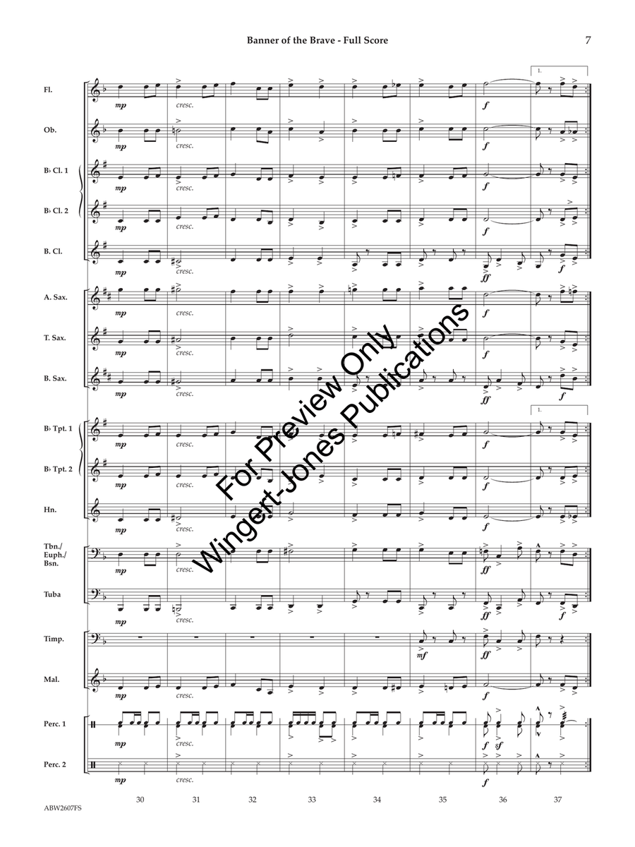 Banner of the Brave (Judges Set) Concert Band - Sheet Music page 8