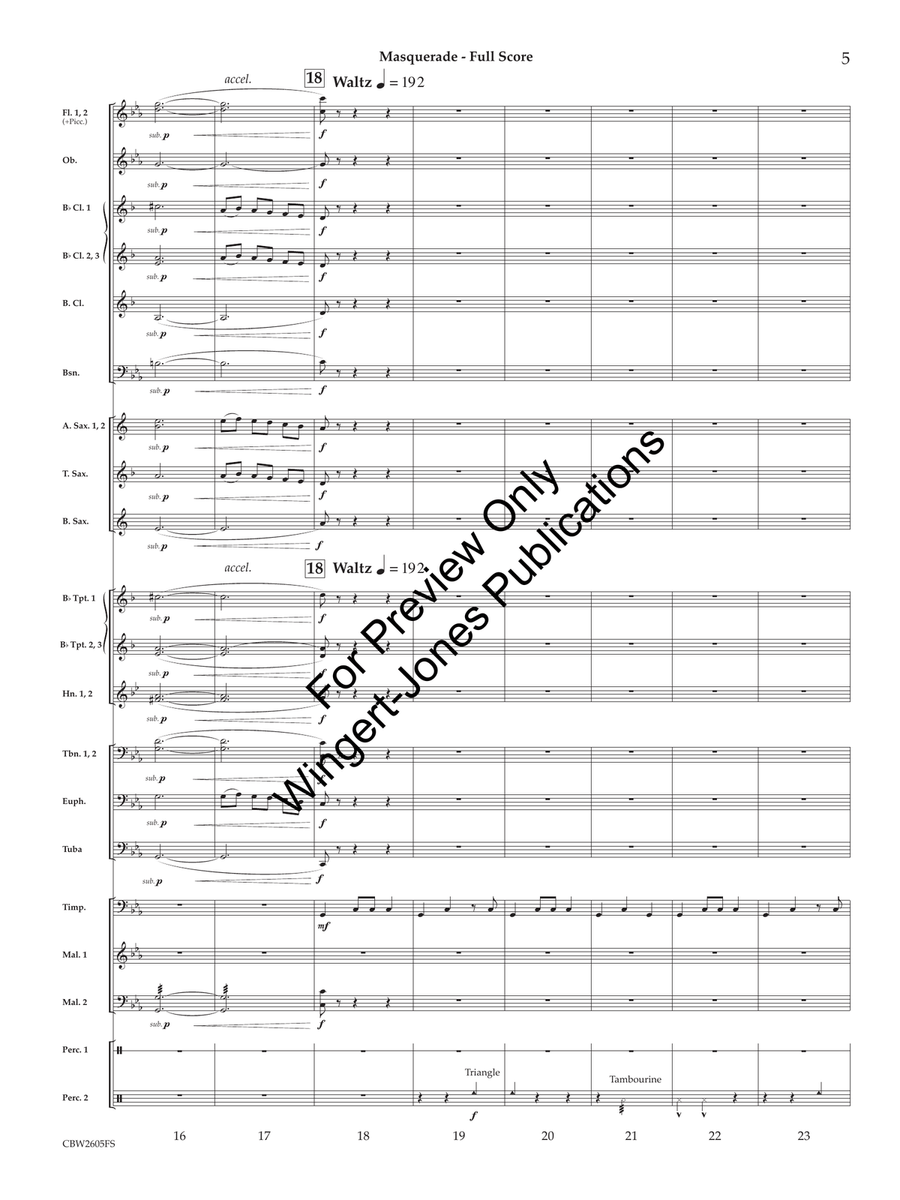 Masquerade (Bundle Set) Concert Band - Sheet Music page 6