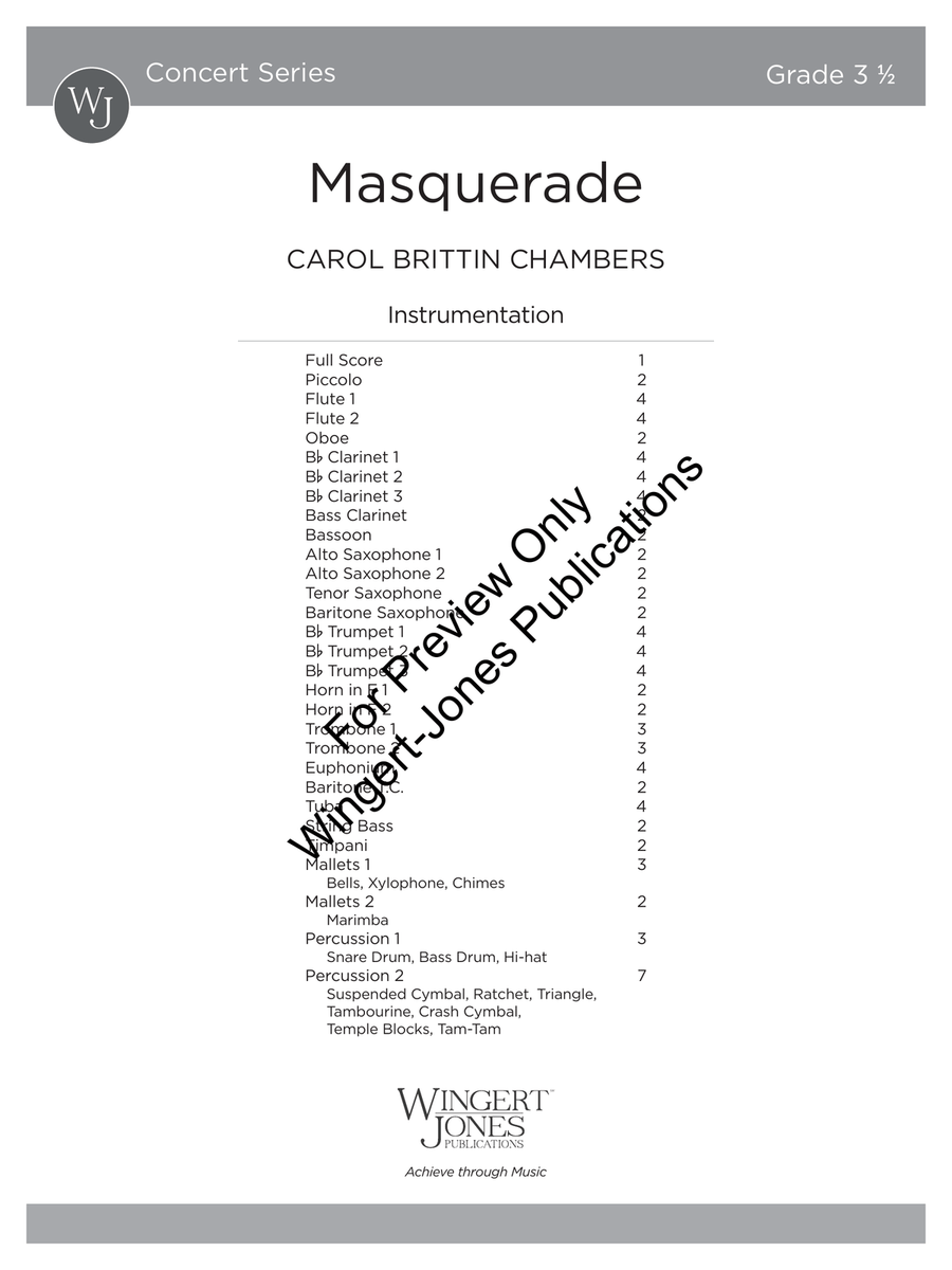Masquerade (Judges Set) Concert Band - Sheet Music page 2