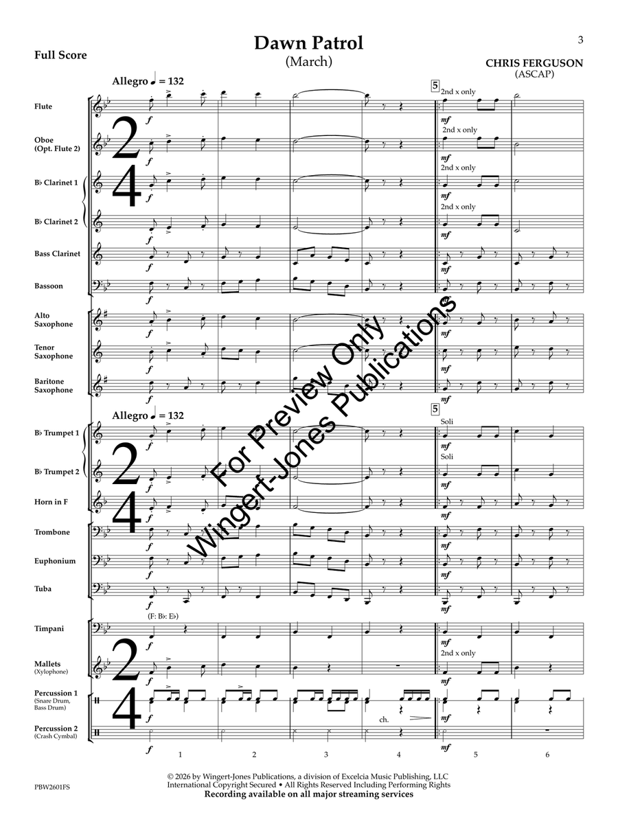 Dawn Patrol (Score) Concert Band - Sheet Music page 4